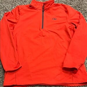 Outdoor Research spice orange quarter zip polartec 100 pullover sz XXL